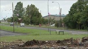 The scene of the violence in Portadown