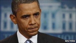 US President Barack Obama in Washington DC (15 July 2011)