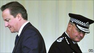 David Cameron and Sir Paul Stephenson