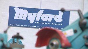 Myford sign with lathe