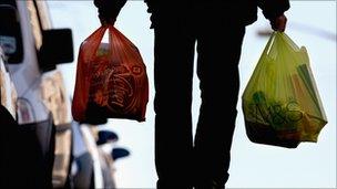 Man carrying shopping bags