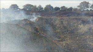 The wood chipping fire in Orsett