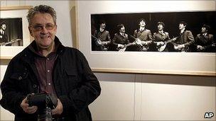 Mike Mitchell with his Beatles photographs