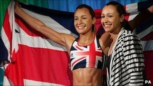 Athlete Jessica Ennis met her "lifelike" waxwork at an unveiling at Madame Tussauds in London