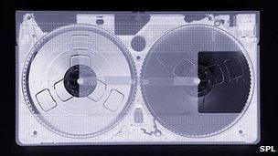 X-ray of cassette recorder