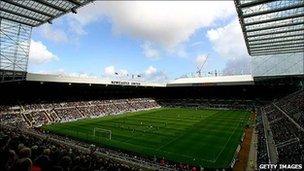 St James' Park in Newcastle