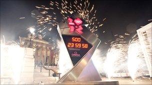 Trafalgar Square countdown clock