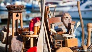 A selection of wood donations received by The Boat Project (Photo Toby Adamson)