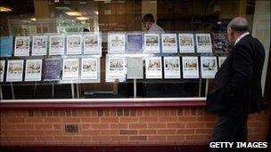 Estate agent's window