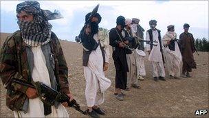 File photo of Afghanistan's Taliban militia in Wardak province, west of Kabul