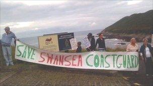 Swansea coastguard campaigners