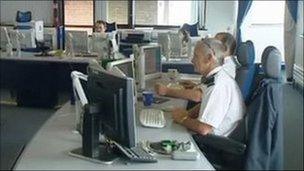 Swansea coastguard station staff