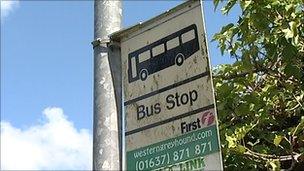 Western Greyhound and First bus stop