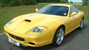 Undated Silverstone Auctions handout photo of a 2003 Ferrari 575 Maranello