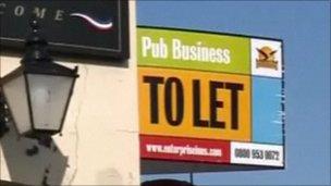 Pub To Let sign