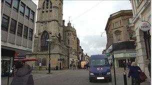 The Cross in Gloucester city centre