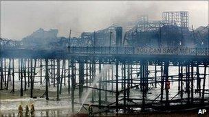 Hastings Pier after the fire