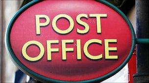 Post office sign