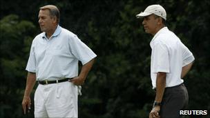 House Speaker John Boehner and US President Barack Obama