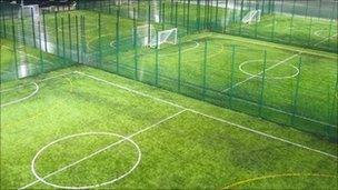 The first phase created six 5-a-side floodlit football pitches