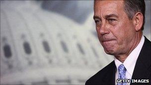 Speaker of the House John Boehner attends a news conference on the debt limit impasse at the US Capitol July 28, 2011