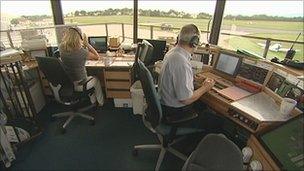 Plymouth Airport control tower