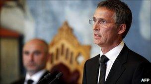Prime Minister, Jens Stoltenberg, addresses a special session of parliament about the 22 July attacks