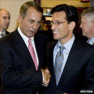 Speaker John Boehner (l) and Majority Leader Eric Cantor