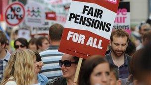 Pensions protest