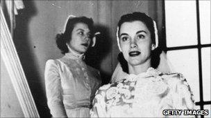 Linda Christian on the day of her first wedding