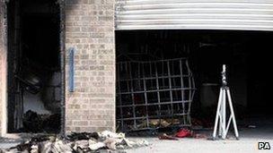 Scene of blast at illegal distillery in Boston, Lincolnshire