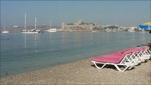 Beach in Bodrum, Turkey