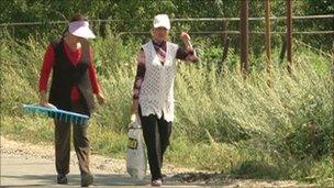 Women in the village of Dzoragyugh