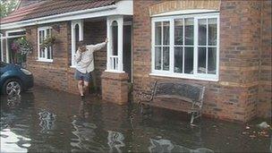 Resident in flooded Goole street