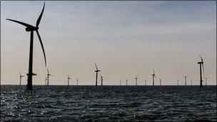 An offshore windfarm