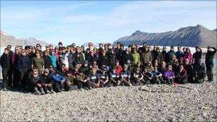 The Svalbard expedition group on 2 August