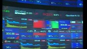 Stock exchange screenshot