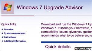 Windows 7 upgrade advisor