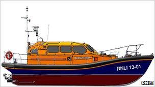 Drawing of a Shannon class lifeboat