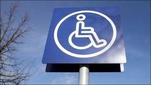 Disabled parking badge