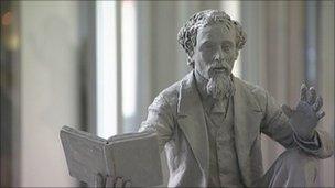 One of the Dickens statue designs