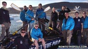 The Row to the Pole team