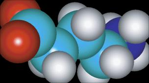 3D view of the GABA molecule