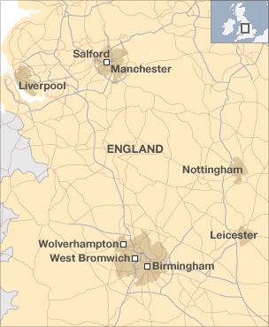 Map of riots across England