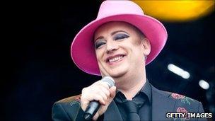 Boy George performing at Lovebox 2011