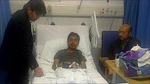 Mohd Asyraf Haziq in the Royal London hospital, Whitechapel