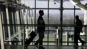 Passengers at Heathrow airport