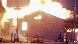 Los Angeles riots after Rodney King trial in 1992