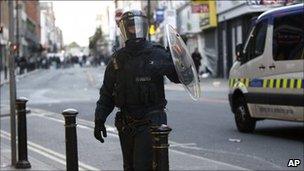 Riot officer in Manchester