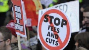 Student protest against tuition fees